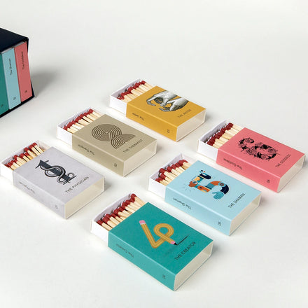 customized household candle colorful long matchbox printed For candle with logo custom label in glass jar box sticks matches