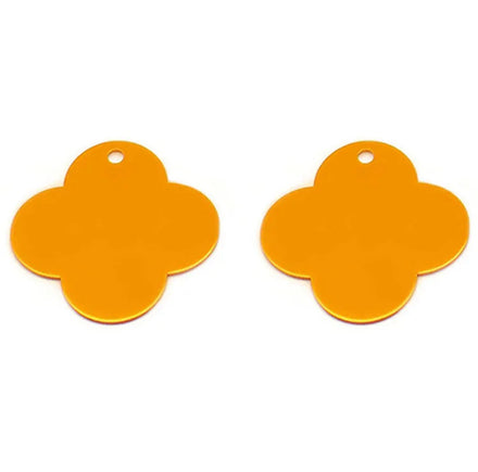 Top Sale Aluminum Alloy Four-leaf Clover Dog Tag Metal Laser Id Anti-loss Address Cat Tag