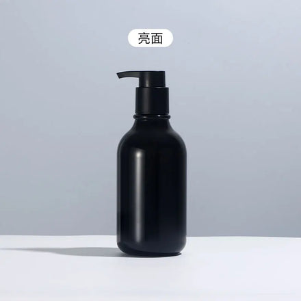 Luxury 300ml 500ml Black Hard Shampoo Skincare Body Wash Lotion Pump Bottle Packaging in Stock
