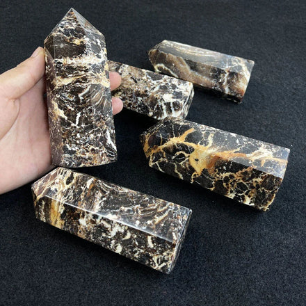 Wholesale Natural Crystal Healing Stones Black Opal Tower for Sale
