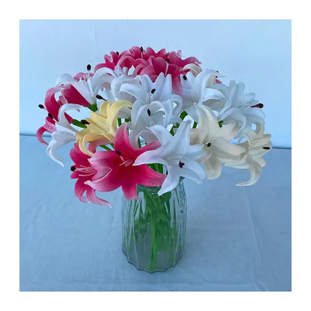 5 prongs mini lilies decoration mariage artificial flowers decorative