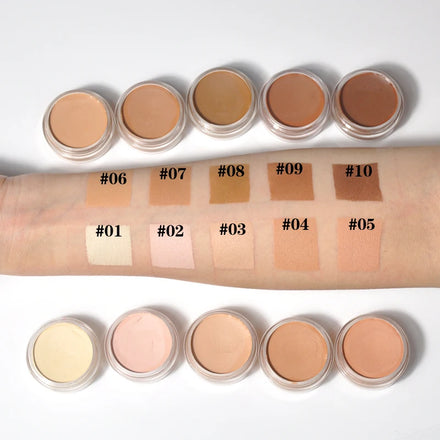 Private Label Natural Moisturizer Waterproof Full Coverage Matte Cream Concealer Foundation for Dark Skin
