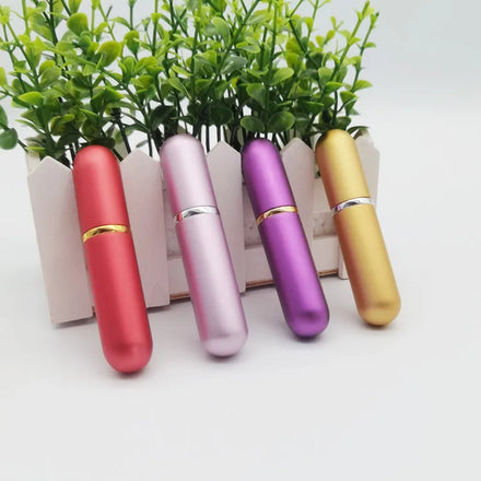 5ml Matte Pink Purple Mini Portable Size Travel Spray Refill Atomiser Aluminum Refillable Perfume Atomizer Bottles
