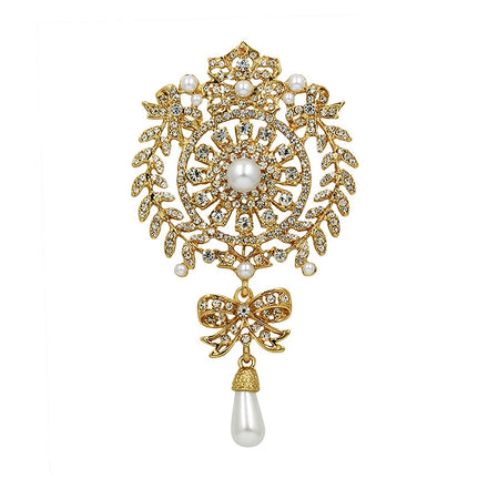 Assorted Designs Wedding Bridal Rhinestone Brooch Hanging Pendant Bouquet Brooch for Gift or Party Wholesale Available