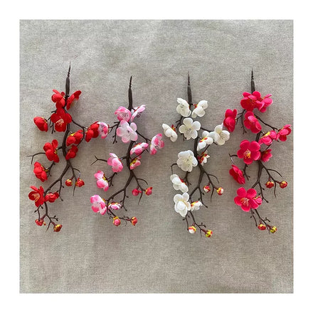 Chimonanthus Praecox Artificial Flowers Decorative Branches and Trunks for Christmas Graduation Mother's Day Decorations
