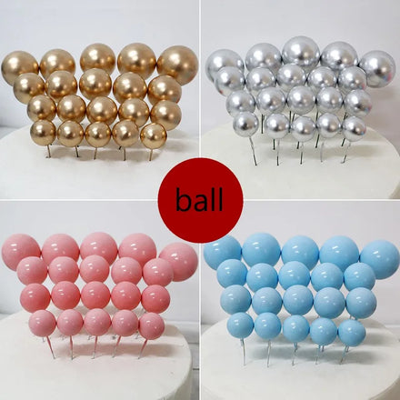Mix Size Cake Decorative Bubble Balls Parties Supplies Children Favors Cake Decorating Topper Faux Balls for Cake Decoration