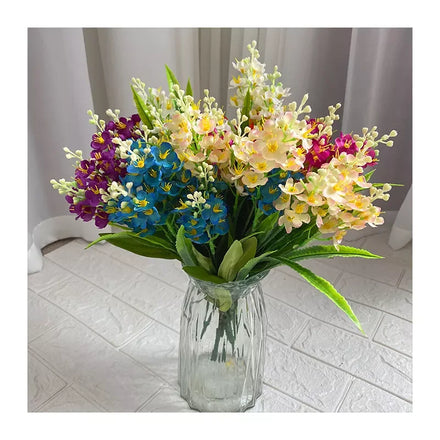 7-Prong Hyacinth Pocket Decorative Artificial Flowers for Christmas Graduation Valentine's Day and Mother's Day Weddings