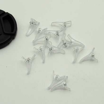 300PCS/bags 2.5cm Clear Plastic Alligator Hair Clips Duckbill Plain Hairpins for DIY Kids Hair Bows