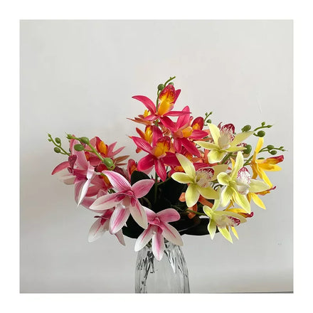 EVA Small 4 Head East Asian Orchid Decoration Mariage Artificial Flowers Decorative