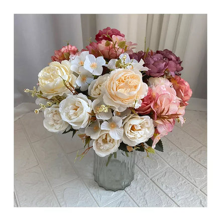 6-prong Hydrangea Peonies Decoration Mariage Artificial Flowers Decorative
