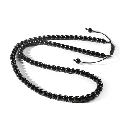Handmade 6mm Macrame Multi Wire Wrapped Gemstones Birthstone Jewelry Necklace Natural Stone Beaded for Men Women