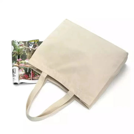 Wholesale MOQ 300pcs Eco-friendly Reusable Custom Logo Print Medium Zipper Closure Customizable Size Canvas Cotton Tote Bag