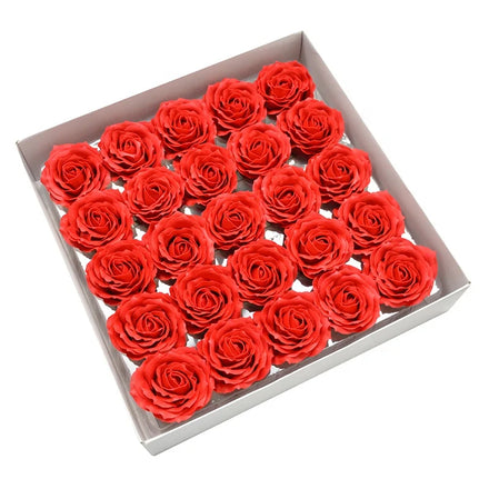 Artificial Red 6 Layer Soap Flower Rose Heads Bouquet Christmas Thanksgiving Eco-Friendly Wedding Wall Handmade DIY Art