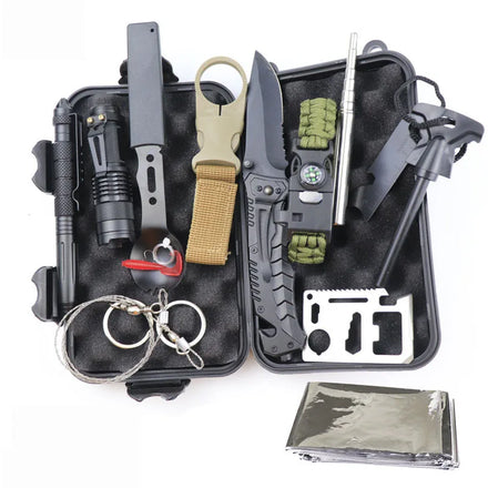 Outdoor Multifunctional Survival Kit Box Wilderness Camping Equipment Self-defense Emergency Kit Multifunctional Supplies
