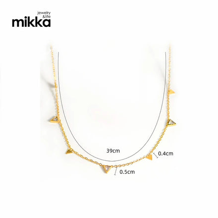 Classic Gold Plated Personalized Charm Necklaces Colorful Gold Jewelry Chain Stainless Steel Necklace