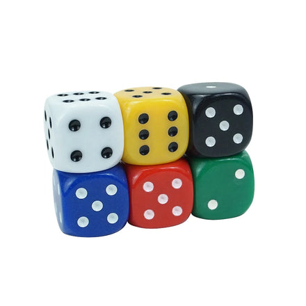Professional Custom 20mm D6 Side Dice 8g Round Corner Colorful with Paint Dot Leisure and Entertainment Products for Caisno Game