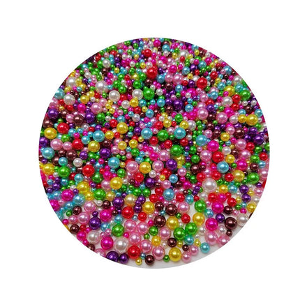 Mix Size 4/6/8mm No Hole Colorful Pearls Round ABS Plastic Bead Handmade DIY Necklace Bracelet Jewelry Making Accessories 500g