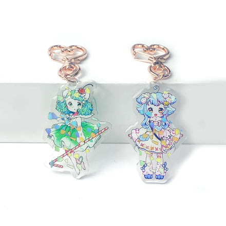 Keychain Acrylic Cute Girls Glitter Clear Acrylic Keychain Blank Clear Acrylic Keychain