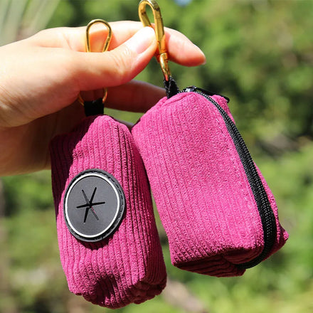 Okeypets Wholesale Luxury Pet Waste Disposal Corduroy Cute Poop Bag Holder Custom logo Dog Poop Bag Dispenser