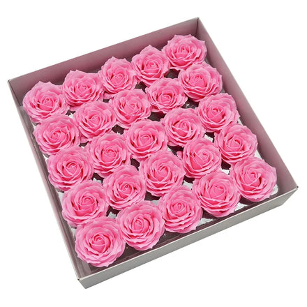 Artificial Flowers 6 Layer Soap Flower Eco-Friendly Pink Rose Heads Bouquet for Christmas Valentine's Day New Year Wedding Wall