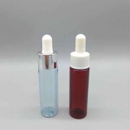 Travel Size 25ml Flat Shoulder PET Bottle with PP Screw Cap 20/410 for Face Cream Facial Cleanser & Perfume Screen Printed