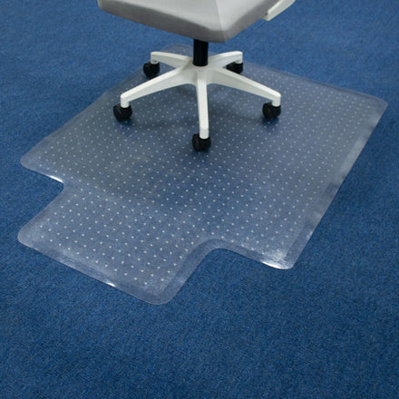 Low MOQ Factory Direct Sale Free Sample PVC Vinyl Office Chair Mat with Edge