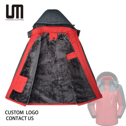 Liu Ming Wholesale Winter Men Fashion New Thick Warm Fleece Outdoor Windbreaker Hiking Camping Skiing Plus Size Jacket Coat