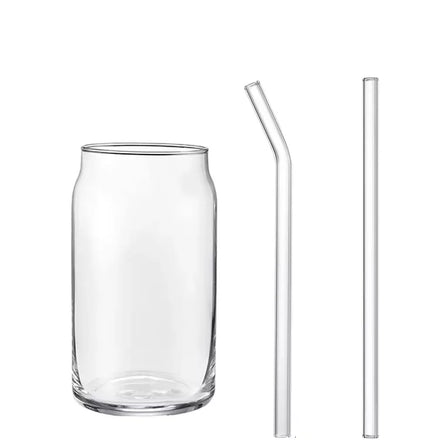 New Arrivals Wholesale Creative Transparent Best Seller 16oz Disposable Dishwasher Safe Glass Beer Cups with Bamboo Lids Straw