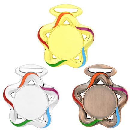 In Stock Custom Medal Print Engrave Sports Marathon Football Dancing Gold Blank Metal Medals and Trophies