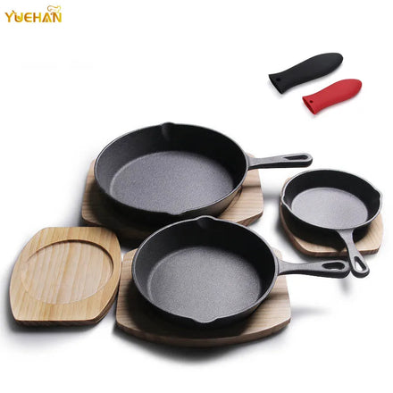 Hot Selling Kitchenware Pot 14/16/20/26 CM Round Non Stick Frying Kitchen Pan Cookware Cast Iron Skillet