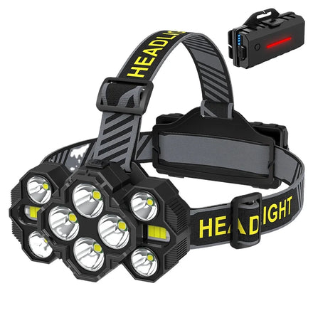 Wholesale High-quality New 10 Core Led Super Bright Usb Rechargeable Cob Strong Light Outdoor Headlights