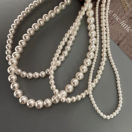 Wholesale Natural Hand-made Real Pearl Necklace Fashion Unique Bohemia Pearl Beads Chain Necklace Custom Designs Available