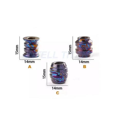 Paracord Bead Mokuti Timascus for Men Gift Titanium EDC Lanyard with Wire EDM & Broaching Strong & Anti-Corrosion