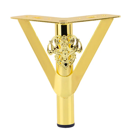 Toco Decorative Gold Chrome Metal Pink Shaped Bronze Footings Sofa Accessories Furniture Hardware Round Shape Sofa Legs Base