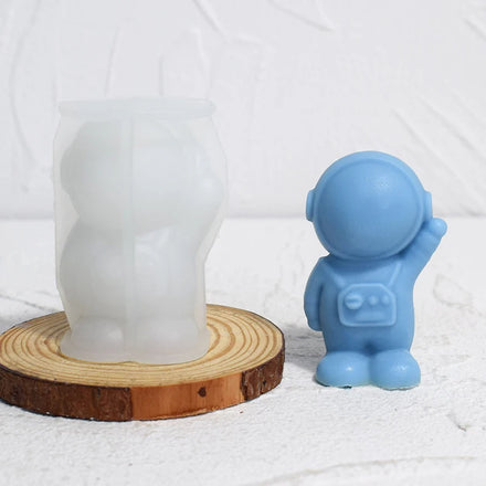 Handmade Silicone Cake Molds for Candle Making Creative Cute Astronaut Shape Candle Mold