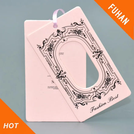 Custom Hollowing Process Art Paper Hang Tag for Clothing Offset Paper Cardboard Corrugated Board Screen Printing