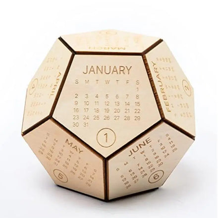 Handmade Diy Irregular Desk Calendar Ornament 3d Box 2024 Wooden Football Perpetual Advent Calendar Gifts for Football Lovers