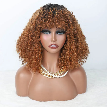 Cheap CurlyCheap Curly Virgin Hair Wig 180% Density Brazilian Virgin Hair Machine Made None Lace Human Hair Wigs for Black Women