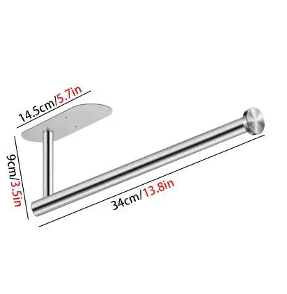 Roll Paper Towel Holder 304 Stainless Steel Tissue Holder Self Adhesive Wall Mounted Stainless Steel Toilet Paper Roll Holder