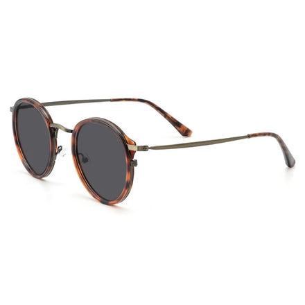 Wholesale Retro round Metal Acetate Sunglasses with TAC Polarized Lenses Trendy Eyeglasses Frames