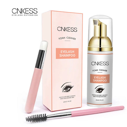 Eyelash Shampoo Foam Cleaner Gentle Lash Cleanser for Extensions with Brush Kit