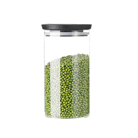 450ml High Borosilicate Glass Jar for Kitchen Clear Large Storage Jars with Sealed Lids for Food & Grain