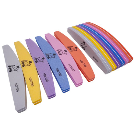 Professional Manufacturer Newest Sponge Sand Strip Scrub Nail File Nail Buffer File Sponge Half Moon Nail File With Custom Logo