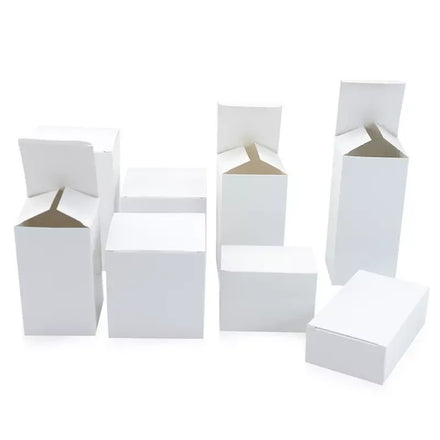 Recyclable Multi Size Foldable Product Packaging Small White Box Plain White Paper Box Accept Customization Packaging Paper Box