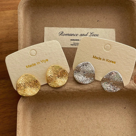 New Arrival Vintage Irregular Geometric Stud Earrings Fashionable Light Luxury Earrings for Daily Life