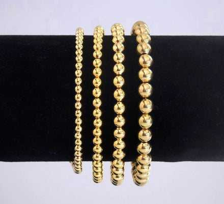 Fashion Bracelet Wholesale Minimalist Lucky Filled Beads Beaded Stackable Bracelets Beaded Stretch Bracelet