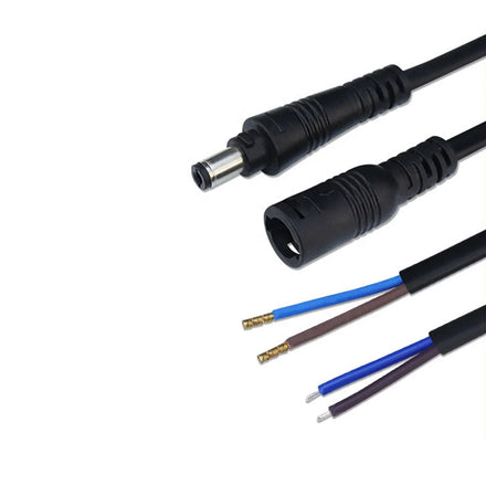 Factory Wholesale DC 5.5*2.1 5.5*2.5mm Quick Lock Male Female Dc Power Jack Connector Cable for Power Supply CCTV LED Strips
