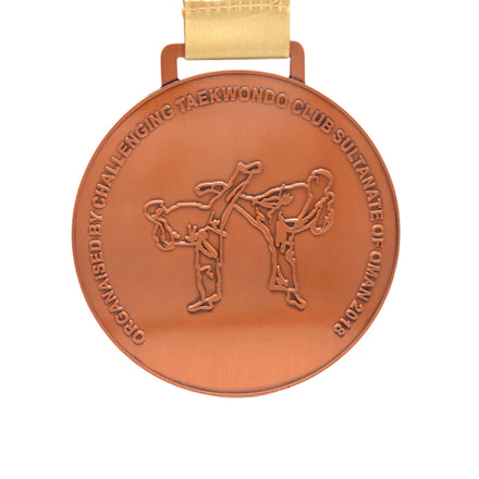 Cheap Custom Taekwondo Medal Maker Karate Copper Medallion 3d Custom logo Design Blank Insert Medal