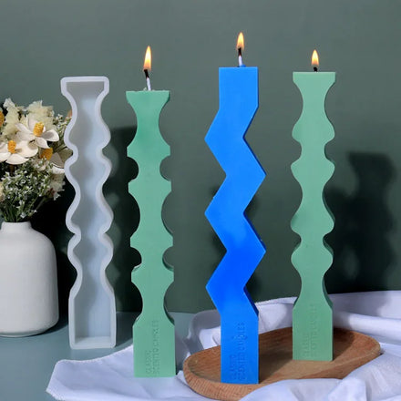 Creative 20cm Long Candle Wax Silicone Mold Reusable Non-Stick Eco-Friendly Rose Flower Cupcake Design Dishwasher Cake Tools