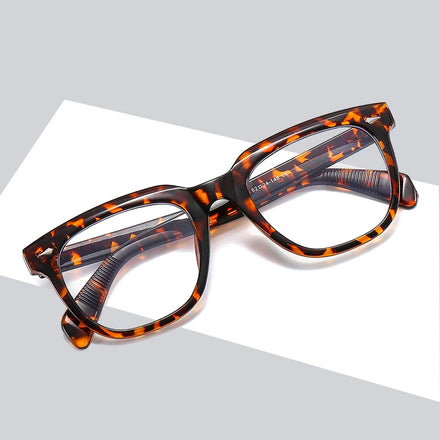 Unisex Square Designer Optical Glasses Frames AC Lens Material with PC Frame for Men and Women